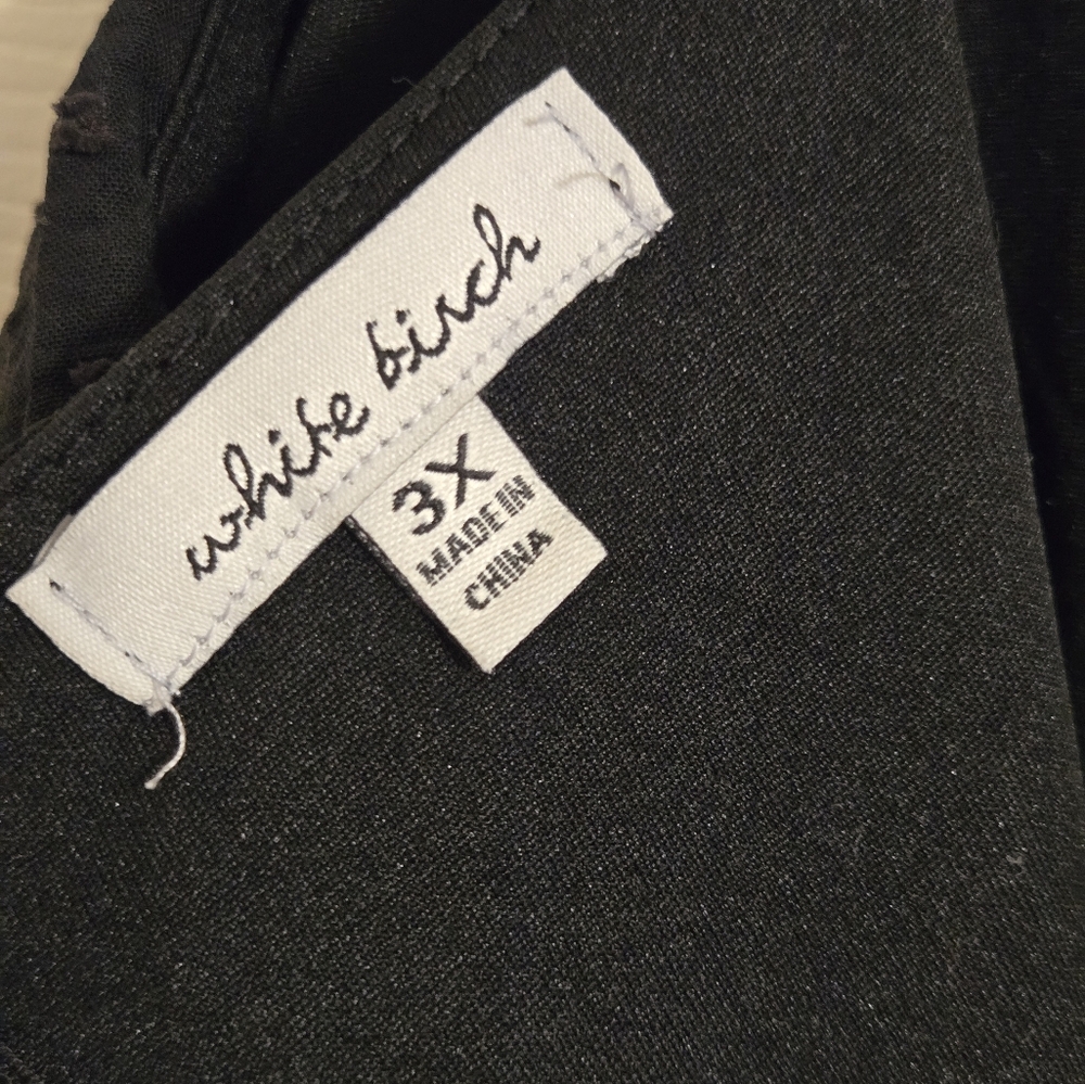 White Birch black fit and flare strappy dress size 3X - Picture 8 of 10